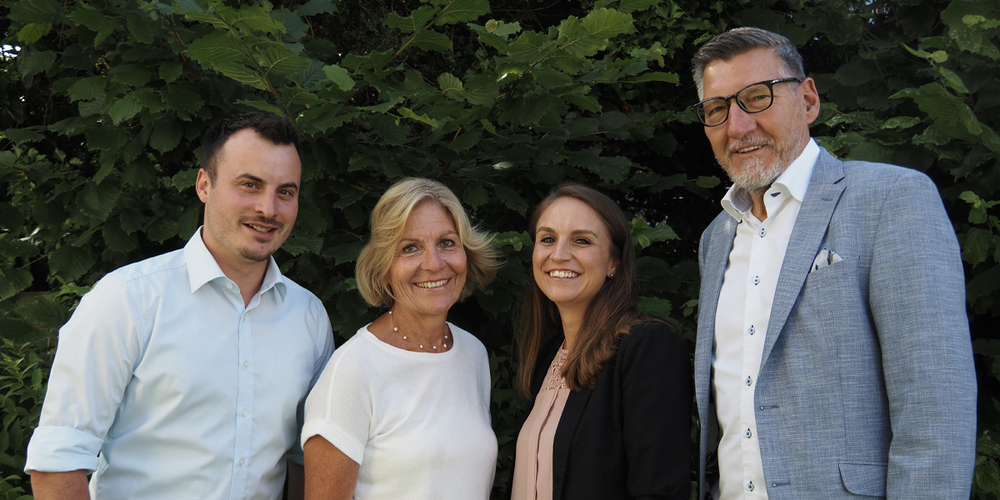 An der Nominationsversammlung der SVP Flums: Philipp Hermann, Ortsparteipräsidentin Brigitte Borghi, Nicole Marthy und Christoph Gull (von links).