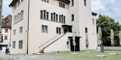 Der Vorplatz beim Restaurant Rathaus ist abgeräumt.