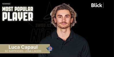 Lakers-Verteidiger Luca Capaul ist für den Award als Most Popular Player der National League nominiert. Die Konkurrenz ist allerdings gross.