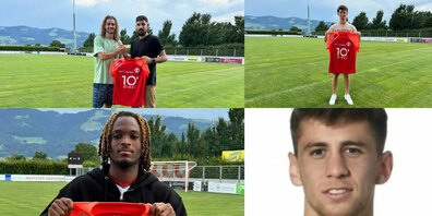 Oben (vLnR):Marin Wiskemann, Yannick Marchand, Unten (vLnR): Joseph Ambassa und Guillermo Padula