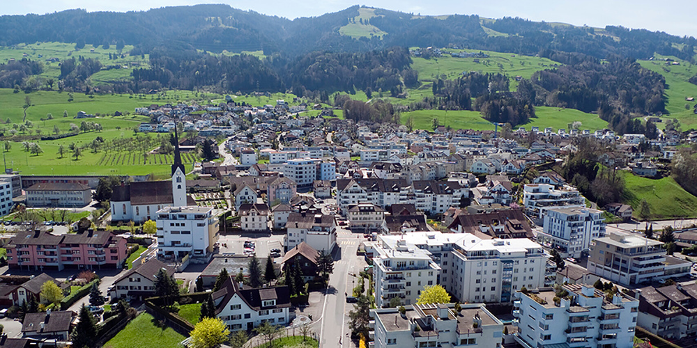 Luftaufnahme von Altendorf.
