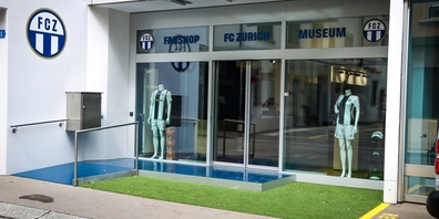 Grösser als bei Borussia Dortmund:  der neue Fanshop an der Freischützgasse 1,