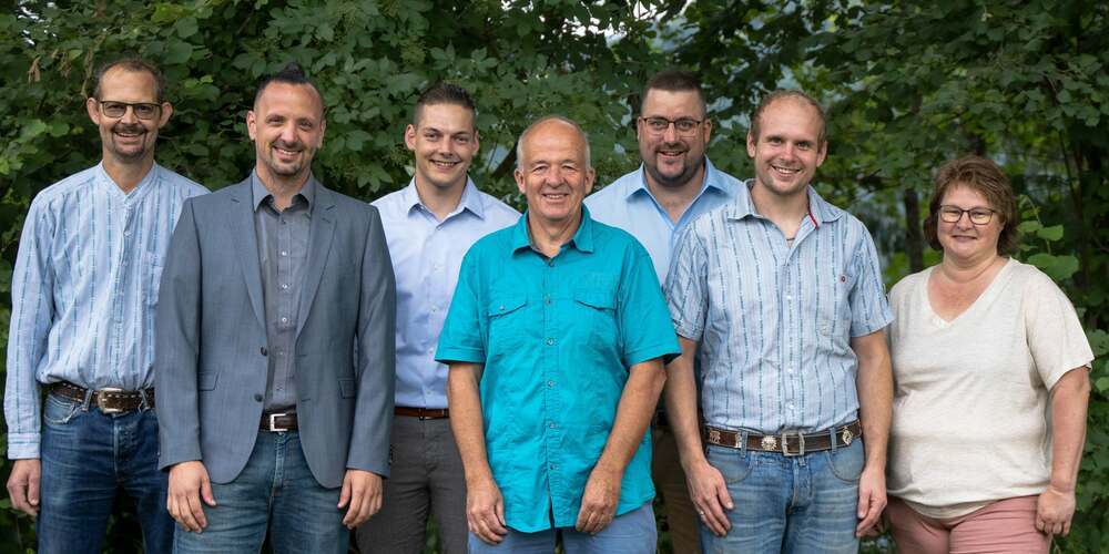 Von links: Werner Abderhalden (Ganterschwil, neu), Raphael Müller (Bütschwil, neu), Dario Rüegg (Bütschwil, neu), Walter Frei (Dietfurt, bisher), Andreas Senti (Ganterschwil, bisher), Andreas Klingler (Ganterschwil, neu), Marianne Brändle (Dietfurt, bisher). Es fehlt: Hans Städler (Ganterschwil, bisher).