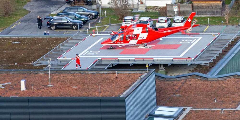 Der Landeplatz beim Spital Interlaken, der künftig auch bei schlechter Sicht angeflogen werden kann.