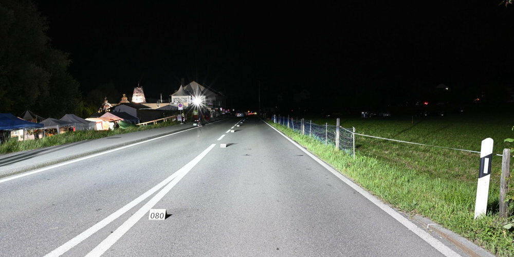 Edikerstrasse im Bereich der Unfallstelle.
