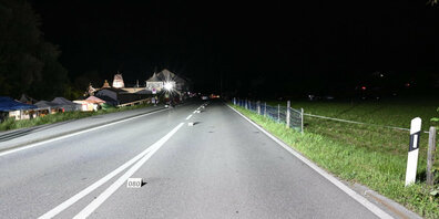 Edikerstrasse im Bereich der Unfallstelle.