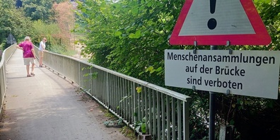 Verkrümmung der Töss-Brücke ist deutlich sichtbar