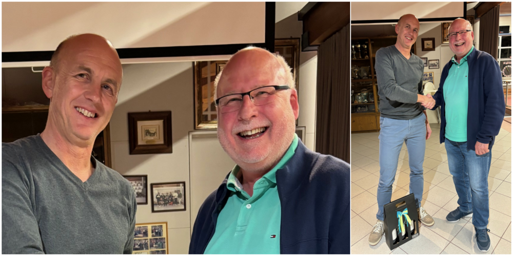 Eusebio Müller (l.) übergibt das Zepter an Christian Peter.
