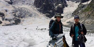 Freiwillige sammelten auf dem Pers- und Morteratschgletscher im Oberengadin 250 Kilogramm Müll ein.