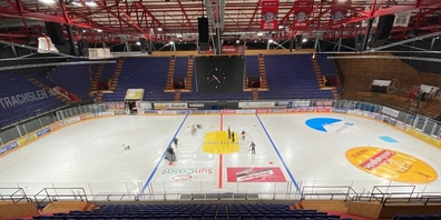 Noch fehlt in der St.Galler Kantonalbank Arena die letzte Eisschicht, damit die Lakers-Cracks ab Anfang August trainieren können.