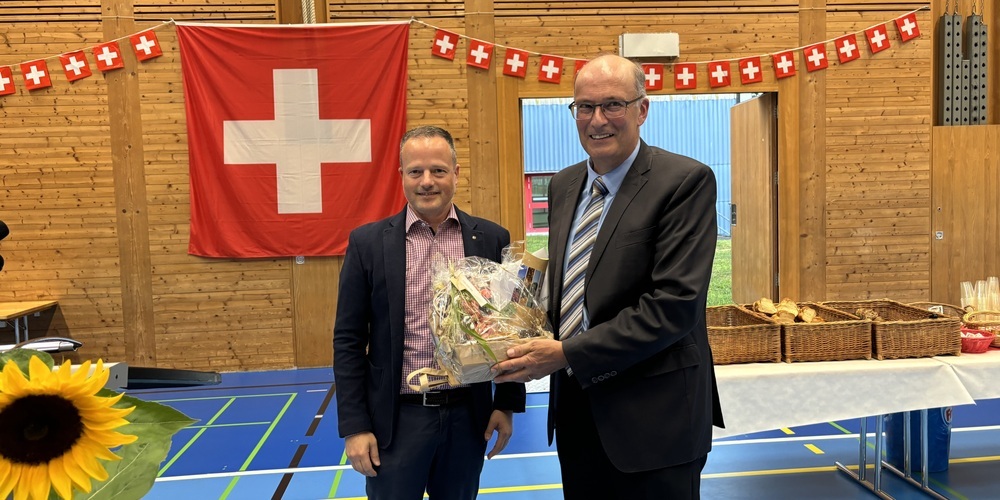 Gemeindepräsident Bruno Seelos und Nationalrat Markus Ritter