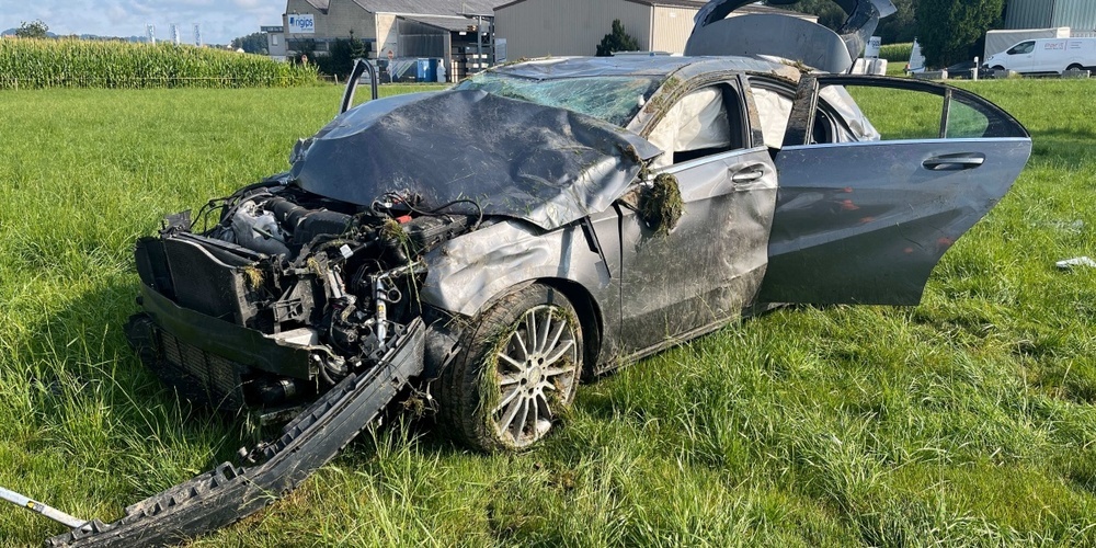Beim Unfall entstand Totalschaden.