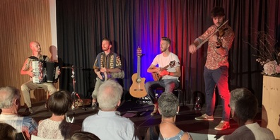 Die vier Musiker von «Domo Emigrantes» konnten im Haus des Weins begeistern