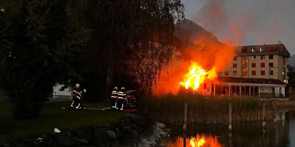 Das Badi-Beizli in Sachseln stand in Vollbrand.