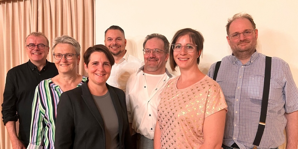 V.l.n.r.: Peter Weidinger, Isabella Gmür, Yvonne Bürgin, Roger Hess, Thomas Benz, Jeannette Roth, Brian Dahl.