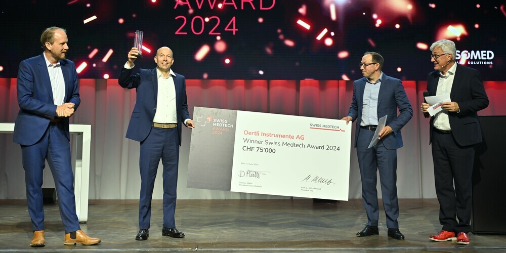 Prof. Dr. Mirko Meboldt, ETH Zurich; Christoph Bosshard, Oertli Instrumente AG; Thomas Bosshard, Oertli Instrumente AG; Heiko Visarius, Visartis Healthcare