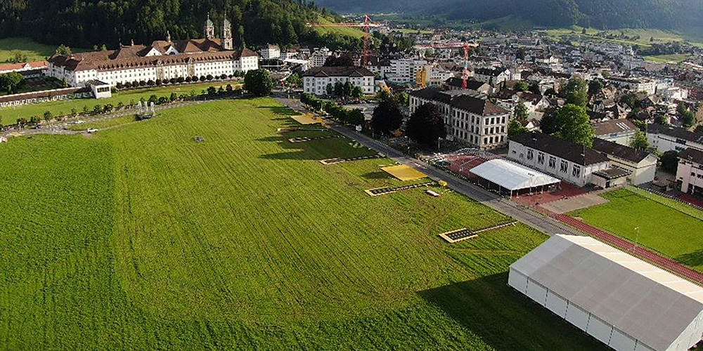 Bald wird es in Einsiedeln nicht mehr leer sein. Rund 5000 Turnerinnen und Turner werden am KTF24 erwartet.