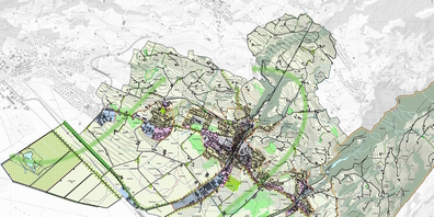 Ausschnitt aus Teil 1 des kommunalen Richtplans zu Siedlung, Natur und Landschaft von Kaltbrunn. Ziel ist weiterhin ein «moderates Wachstum».