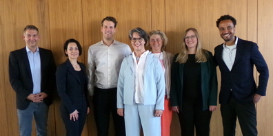 v.l. Andreas Gross, Isabel Schorer, Marc Stadler, Sabina Saggioro, Michaela Hanesch,  Stephanie Bartels  und Amadeo Disasi