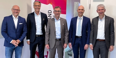 Hans Ebinger, Daniel Wessner, Roland Ledergerber, Dietmar Grichnik und Volker Frost