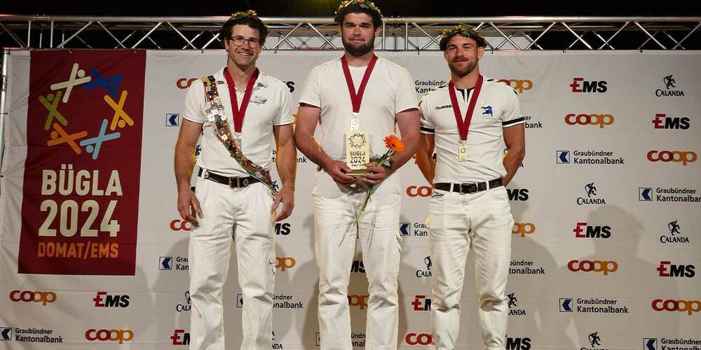 Das Siegertrio Lukas Roth, Jeremy Vollenweider, Joel Meier 