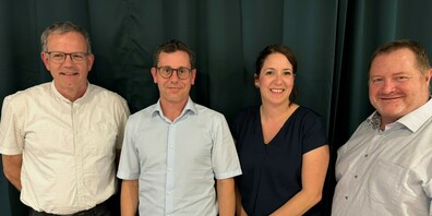 v.l.n.r.: Simon Keel, Alexander Breu, Ramona Hutter, Mark Schärz