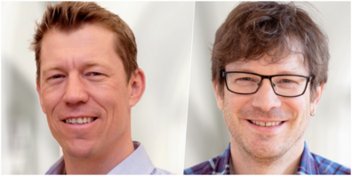 Beda Brun del Re (l.) übergibt die Leitung an Christof Peter (r.).