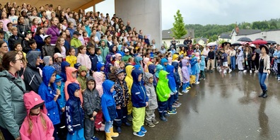 Die vielen Besucher bildeten eine stolze Kulisse für das Wiesenau-Fest