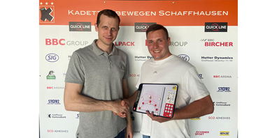 Kadetten-Präsident Giorgio Behr sagt: «Jonas Schopper (r.) ist durch und durch ein Kadett.»