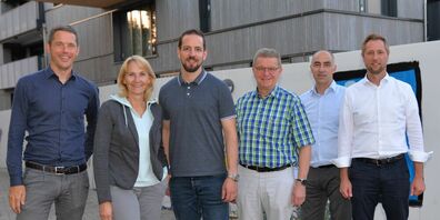 Von links: Mathias Müller, Patricia Defila, Nicolas Jenny, René Buri, Adrian Gmür, Ralph Rütsche 