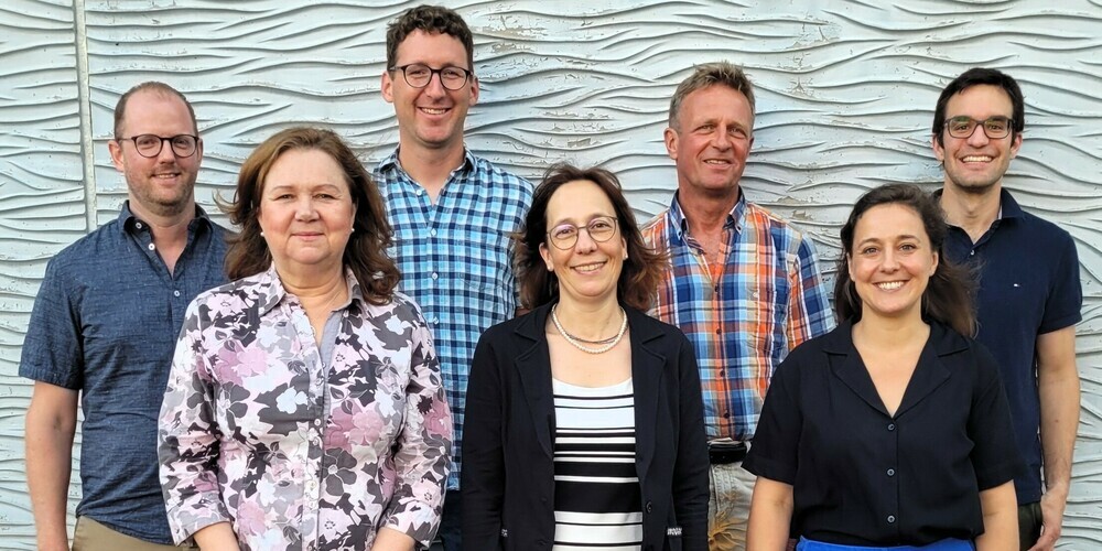 Die Nominierten (v.l.n.r.): Thomas Kellenberger (Rat, neu), Regula Gois (Rat, bisher), Armin Risch (Rat, neu), Karin Nadig (GPK, bisher), Peter Thurnheer (Rat, bisher), Martina Oehry (Präsidium, neu), Philipp Hutter (GPK, bisher), es fehlt Edisa Kustura