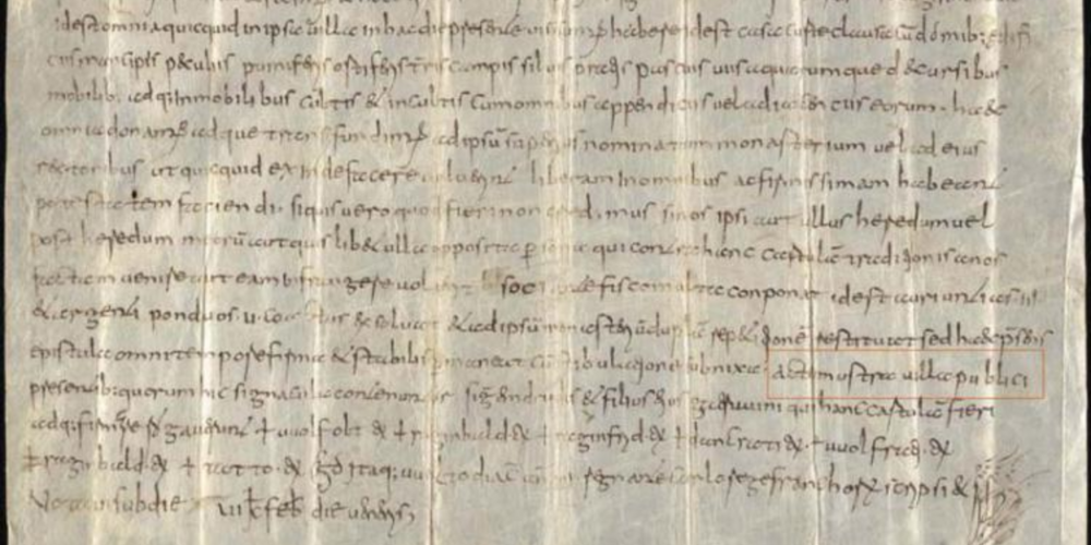 Uster ist 1250 Jahre alt: Urkunde aus dem Jahr 775 mit der ersten Nennung Usters.