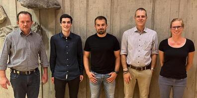 Von links: Fredi Louis, Roman Räss, Ruedi Bösch, Urs Hemm, Corina Del Fabbro