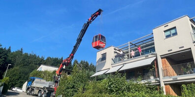 Hebt ab: Die Binzmer Gondel zügelt ins Herrenholz