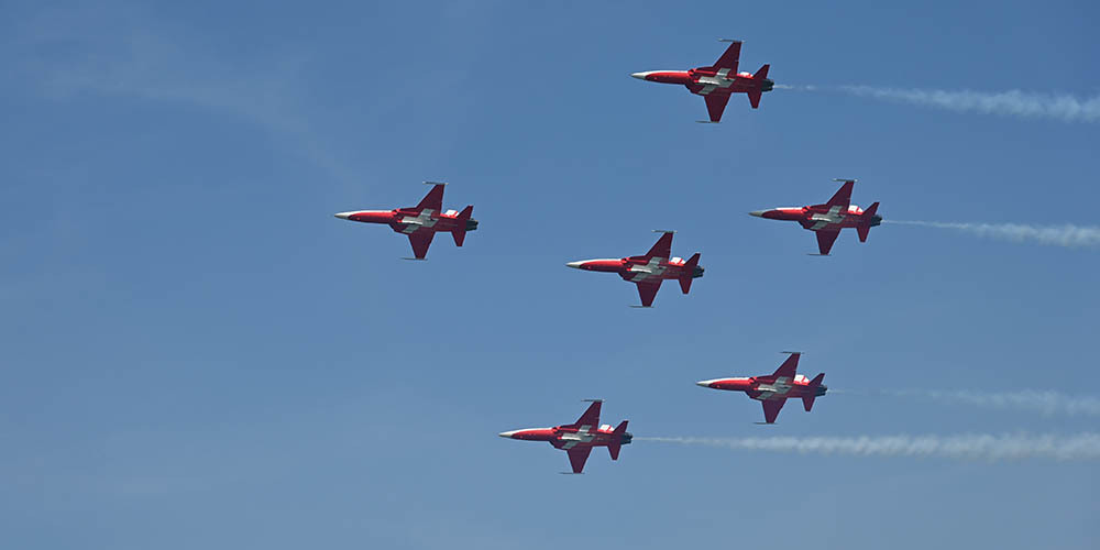 Die F-5 Tiger-Jets trainierten über Wangen.