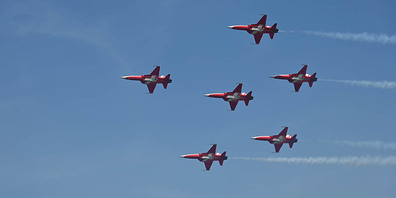 Die F-5 Tiger-Jets trainierten über Wangen.