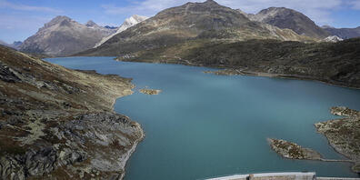 Der Stausee Lago Bianco auf dem Berninapass, mit dessen Wasser Repower Strom produziert. (Archivaufnahme)