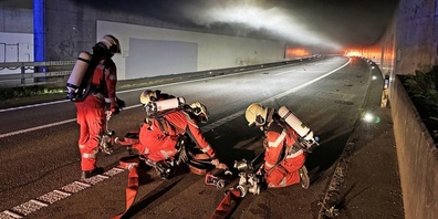 Der Tunnel musste über mehrere Stunden gesperrt werden.