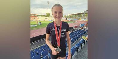 Lavinia Stieger mit Bronze im  Hochsprung.