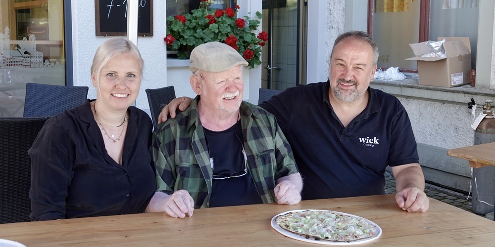 Mike Wick (r.) mit Vater Paul und Schwester Marianne
