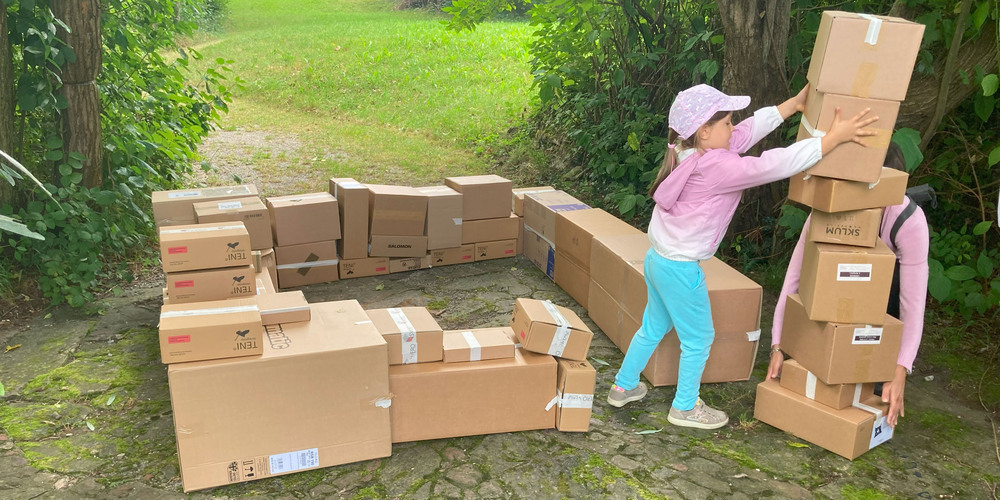 Die Kinder veruschten verschiedende mathematische Probleme spielerisch zu lösen.