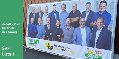 Sie haben die Wahl: Wählen Sie die geballte Kraft der SVP für Gossau und Arnegg.