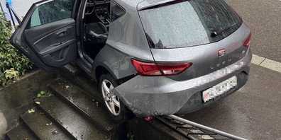 Die Frau blieb beim Unfall unverletzt.