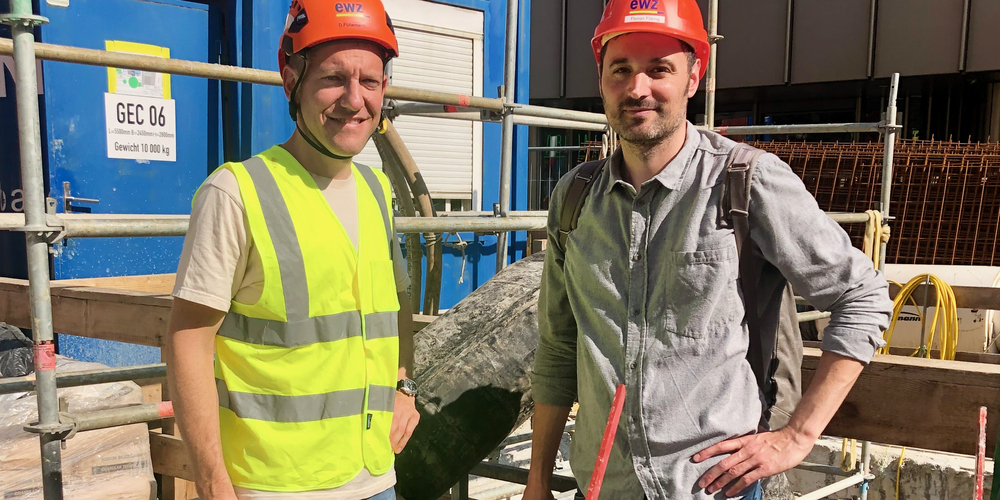 CoolCity-Projektleiter David Füllemann (links) und Florian Flämig (Mediensprecher EWZ).