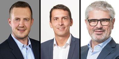 v.l.n.r.: Flavio De Bortoli, Ronald Ivancic (beide IOL Institut für Organisation und Leadership der OST) und Ralph Nater (Geschäftsführer der CRM & Sales AG)