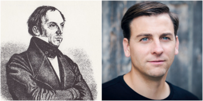 Historiker Basil Vollenweider (r.) ehrt zum 225-Jahre-Jubiläum den grossen Rapperswiler Komponisten Franz Josef Greith (l.).