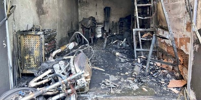 Garagenbrand an der Rainstrasse in Rapperswil-Jona