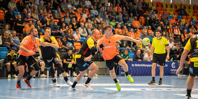 Odinn Thor Rikhardsson und seine Kadetten bodigen die Olmastädter des TV St. Otmar St. Gallen.