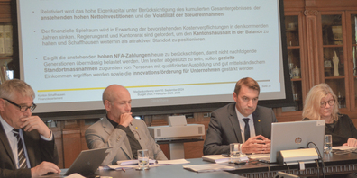 Der Regierungsrat informiert bei der Medienkonferenz über den Finanzhaushalt