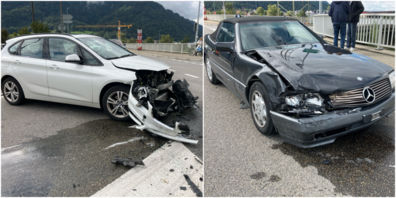 Bei der Kollision wurde ein Mitfahrer verletzt.